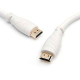 KabelDirekt 10 feet white HDMI Cable 1080p 4K 3D High Speed with Ethernet ARC - TOP Series