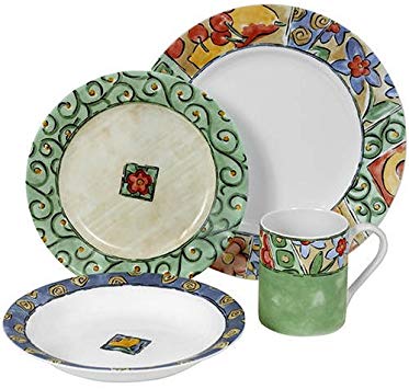 Corelle Impressions 16-Piece Dinnerware Set, Service for 4, Watercolors