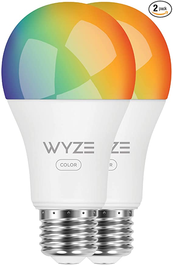 Wyze Bulb Color, 2-Pack, 16 Million Colors and Tunable White with App Control