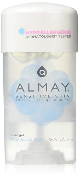 Almay Sensitive Skin Clear Gel, Anti-Perspirant & Deodorant, Fragrance Free, 2.25-Oz