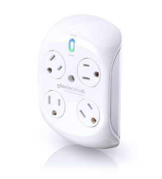 360 Electrical 36036 Revolve Surge Protector with Rotating Outlets