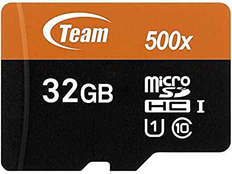 Team 32GB microSDXC UHS-I/U1 Class 10 Memory Card with Adapter, Speed Up to 80MB/s (TUSDX32GUHS03)