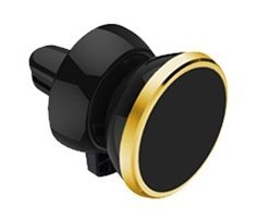 Universal 360 Rotating Magnetic Car Air Vent Mount Mobile Phone Holder Stand for iPhone 6S 6 Plus Samsung S6 Note 5 GPS Xiaomi (gold )