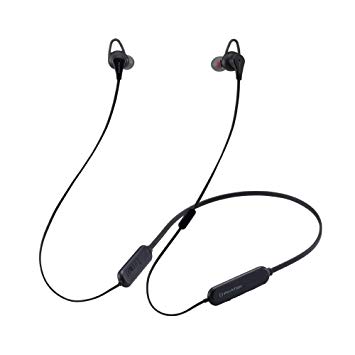 Phiaton BT 120 NC Black Wireless Bluetooth and Active Noise Cancelling Neck Band Style Earphones with Mic