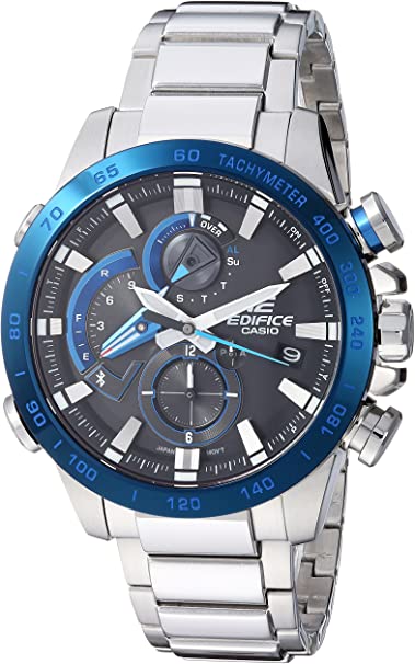 Casio Men's Edifice Connected Quartz Sport Watch with Stainless-Steel Strap, Silver, 14 (Model: EQB-800DB-1ACF)