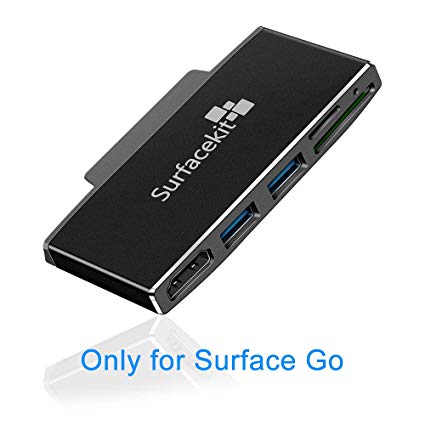 Surfacekit Docking Station for Surface Go, HDMI Adapter and SD TF Card Reader Adapter, Push Slot for Pen Drive, Slim & Lightweight Design Potable Than Ever