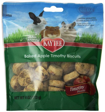 Kaytee Timothy Hay Baked Apple Small Animal Treats, 4-Ounce