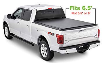 Tonno Pro LR-3050 Lo-Roll Black Roll-Up Truck Bed Tonneau Cover 2009-2018 Ford F-150 | Fits 6.5' Bed