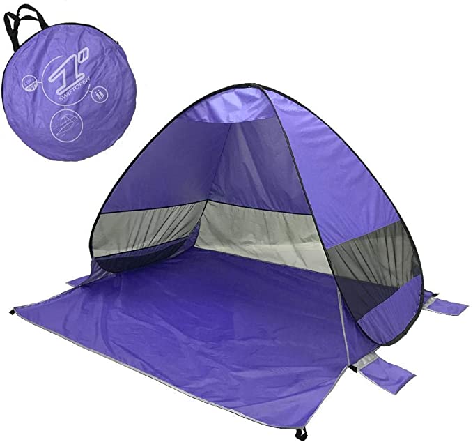 Lightahead Backpacking-Tents lightahead Automatic pop up uv Resistant 'uv50 ' Sun Shade Portable Camping Tent picnicing Fishing Hiking Canopy Easy Setup Outdoor Cabana Tents with Carry Bag