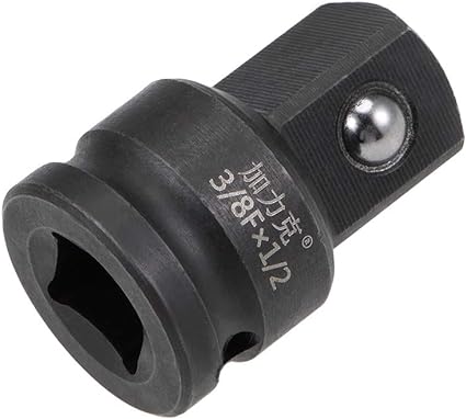 uxcell 3/8" Drive (Female) x 1/2" (Male) Impact Socket Adapter for Use with Impact Wrenches, Breaker Bars, Ratchets, CR-MO Steel