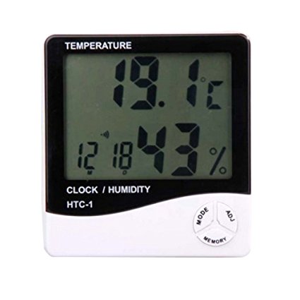Ularmo HTC-1 LCD Digital Temperature Humidity Meter Hygrometer ºC/ºF Indoor Thermometer