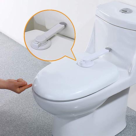 Baby Safety Toilet Locks -Professional Baby Proof Toilet Lid Lock with Arm 3M Adhesive Mount - Top Safety Toilet Seat Locks No Tools Needed Easy Installation with 3M Adhesive – Fits Most Toilets