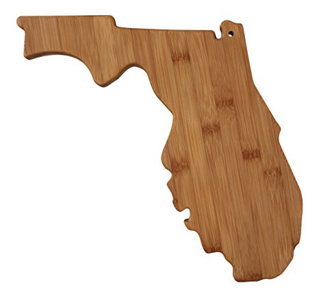 Totally Bamboo State Cutting & Serving Board, Florida, 100% Bamboo Board for Cooking and Entertaining