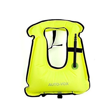 Auto-Vox Adult Portable Inflatable Snorkeling Diving Vest for Water safety