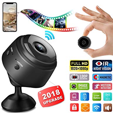 Mini Hidden Spy Camera, 1080P HD WiFi Hidden Camera Wireless Security Cameras/Nanny Cam/Surveillance Camera with Video Recorder Motion Detection Night Vision for Home Car Office iPhone Android Phone