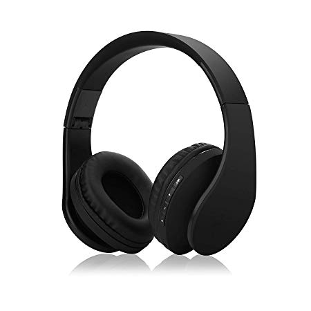 Bestipik Bluetooth Headphones Over Ear, Hi-Fi Stereo Wireless Stereo Headsets, Foldable, Soft Memory-Protein Earmuffs