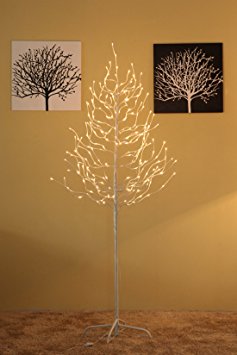 Rainleaf 6 Ft Christmas LED Star Light Tree, 240 LEDs, Ideal for Holiday, Home, Party, Wedding, Indoor/Outdoor Decoration, Flexible Branches for DIY Shapes, Warm White Light
