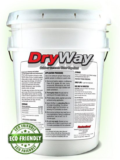 DryWay Water-Repellent Concrete Sealer (5-gal) | Protects Concrete Driveways | Pavers | Garage Floors | Patios | Outdoor Masonry