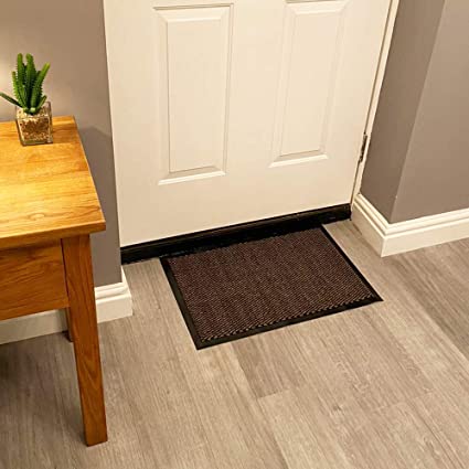 The Shopfitting Shop Dirt Trapper Door Mat Indoor & Outdoor - Non Slip Rubber Backing Carpet and Floor Mat for Home, Kitchen & Offices Multi Colour and Sizes Heavy Duty (Beige, 40cm x 60cm)