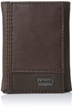 Levi's Mens Trifold Two-Tone Wallet, Brown, One Size