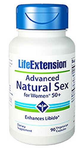 Life Extension Advanced Natural Sex for Women 50  Vegetarian Capsules, 90 Count