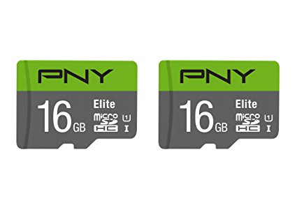 PNY 16GB 2-Pack Elite microSD Card (P-SDU16X2U185EL-GE)