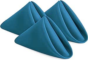 Utopia Home Caribbean Blue Cloth Napkins (12 Pack, 17x17 Inches), Ideal Dinner Napkins for Party, Wedding and Lunch/Dinner