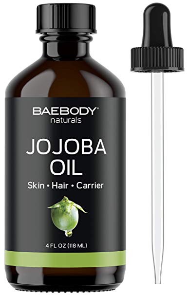 Baebody Natural Jojoba Oil -Excellent Moisturizer for Hair, Skin, Nails and Body. Premium Oil for Shine-4 oz.