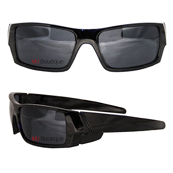All Black Lemo Super Dark Flat Top Mob Oversized Rectangular Sunglasses