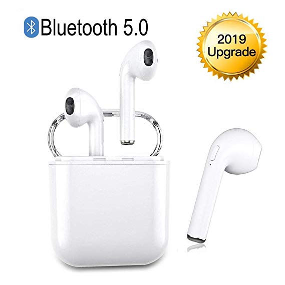 True Wireless Stereo Earbuds Bluetooth Headset in-Ear Earbuds Sports Headset,Bluetooth 5.0 Auto Pairing with Charging Case for Airpods Android/iPhone