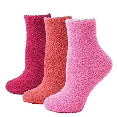 Fitu Women's Soft Warm Cozy Fuzzy Socks 2-3 Pairs Within Gift Box