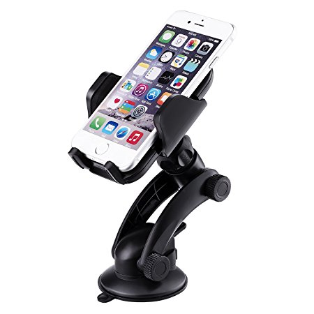 Car Phone Mount, [Newest Version]Pictek Dashboard Car Phone Holder / Cars Mount / Universal Cradle Adjustable Phone Mount with Strong Sticky Gel Pad for iPhone 7 7 Plus 6S 6 5S 5C, Samsung Galaxy S8 S7 S6 Note 5 4 HTC, Nokia, LG, Huawei and Other Smartphone