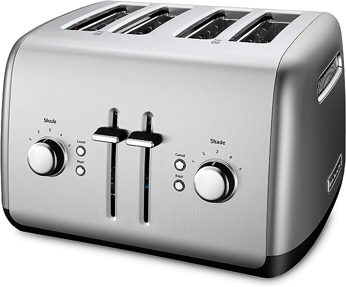 KitchenAid KMT4115CU 4-Slice Toaster, Contour Silver