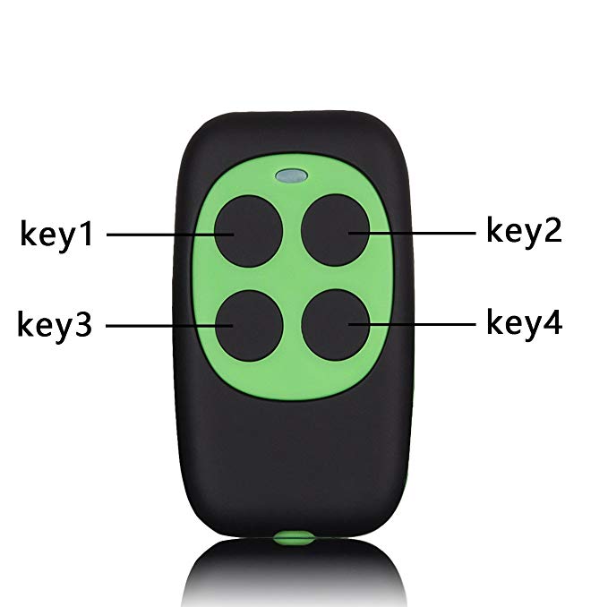 XIHADA Universal Garage Door Opener Remote Key Fob Fixed Code and Rolling Code Garage Door Opener Remote Universal 4-Buttons Multi Frequency 280MHZ-350MHZ/380MHZ-450MHZ/867MHZ-868MHZ (Green)