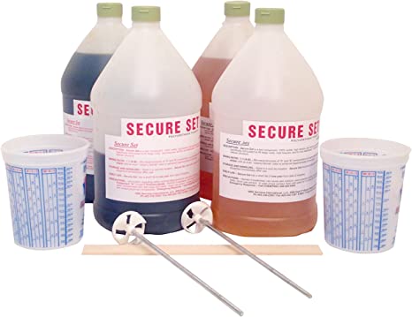 Secure Set - 15 Post Kit - Commercial Grade -3 Gallons.  Fast, Secure & Safe Concrete Alternative for Easy Fence Post Installation.