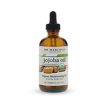 Dr Mercola Organic Jojoba Oil - Organic Moisturizing Oil for Hair and Skin - From Jojoba Seeds - 1 Bottle (4 fl oz) - Carrier Oil