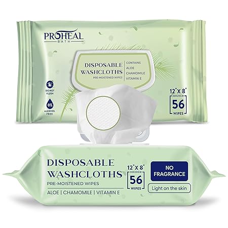 X Large Wet Wipes for Adults - 2 Packs of 56 [112 Count] Disposable Incontinence Wipes, 12" x 8" Adult Wipes for Elderly - Fragrance Free Body Wipes, Pre Moistened Adult Washcloths