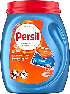 Persil Ultra Pacs Advanced Clean Oxi Odor Power Laundry Detergent, 57 count