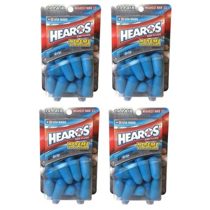 Hearos Xtreme Protection 14-Pair Foam Pack of 4