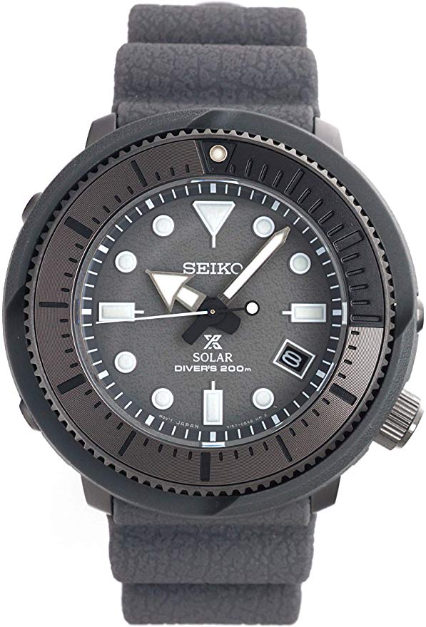 SEIKO Prospex Street Sports Solar Diver's 200M Gray Dial with Silicone Band Watch SNE537P1