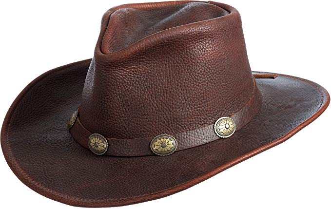 Overland Sheepskin Co Raging Bull Leather Cowboy Hat
