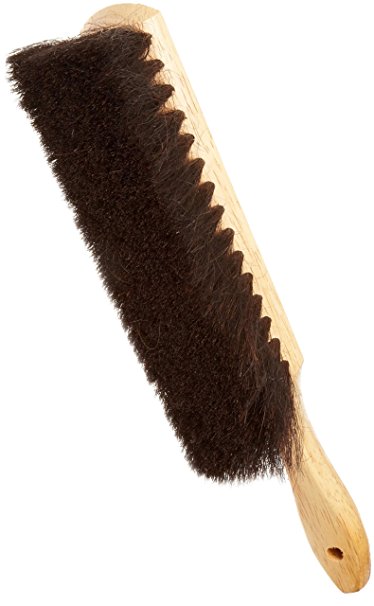 Weiler 44003 Horsehair Counter Duster with Wood Handle, Horsehair Fill, 2-1/2" Head Width, 8" Overall Length, Natural