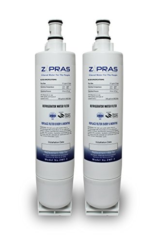 Whirlpool 4396510 Quarter Turn Cyst-Reducing Side-by-Side Refrigerator Water Filter Compatible Replacement ZWF-4 (2 Pack) By Zipras