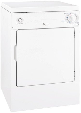 GE DSKP333ECWW 24" Spacemaker Series Electric Dryer with 3.6 cu. ft. Capacity, in White