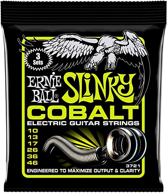 Ernie Ball Cobalt Regular Slinky Sets, .010 - .046 (3 Pack)