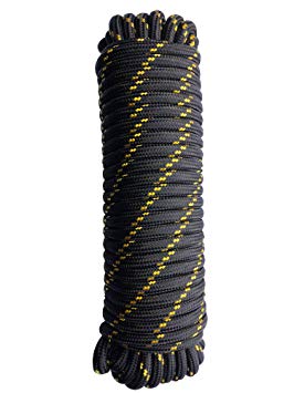 Typhon East Polypropylene Braided Nylon Rope (3/8” Thick x 100ft Long) | Heavy Duty UV and Mildew Resistant Paracord | High Strength Utility Cord for Flag Pole, Tie Down, Camping, Clothes Line & More