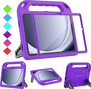 BMOUO Kids Case for Samsung Galaxy Tab A9 Plus 11 inch 2023 (SM-X210/X216/X218) - with Built-in Screen Protector, Shockproof Covertible Handle Stand Samsung Galaxy Tab A9 Plus Case for Kids, Purple