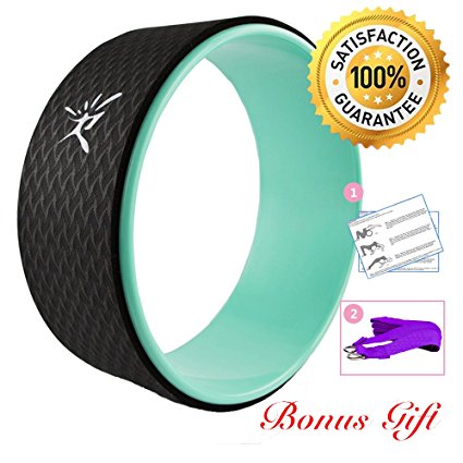 Yoga Wheel - Strongest Most Comfortable Dharma Yoga Prop Wheel for Yoga Poses, Perfect Roller For Stretching, Increasing Flexibility and Improving Backbends