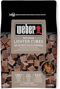 Weber 17612 - Bolsa de 48 pastillas de encendido marrón