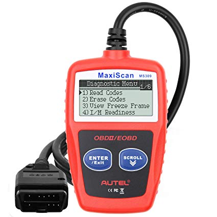 Autel MS309 Universal OBD2 Scanner Check Engine Fault Code Reader, Read Codes Clear Codes, View Freeze Frame Data, I/M Readiness Smog Check CAN Diagnostic Scan Tool